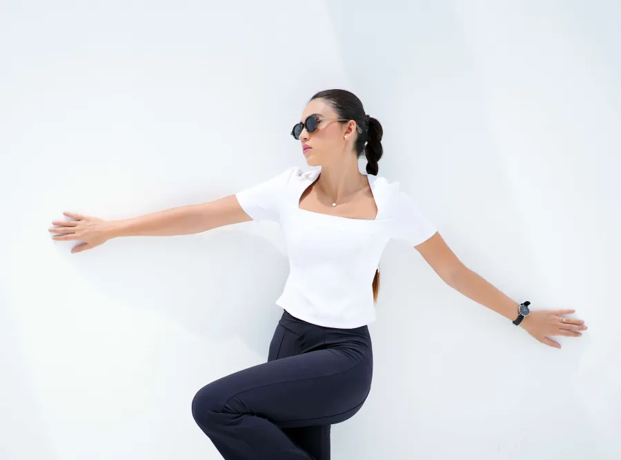 Professional model photography session by Lumora Studio in Ajman, UAE